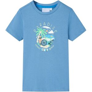 vidaXL Camiseta infantil azul medio 92