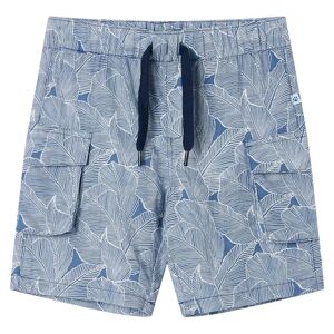 vidaXL Pantalones cortos infantiles con cordón azul oscuro 140