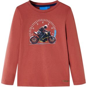 vidaXL Camiseta infantil de manga larga color henna 128