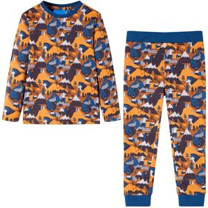 vidaXL Pijama infantil de manga larga coñac 128