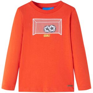 vidaXL Camiseta infantil de manga larga naranja brillante 104