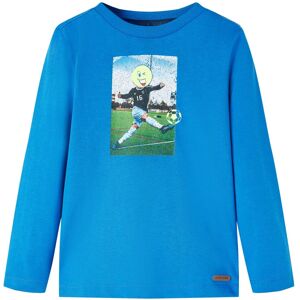 vidaXL Camiseta infantil de manga larga azul cobalto 116