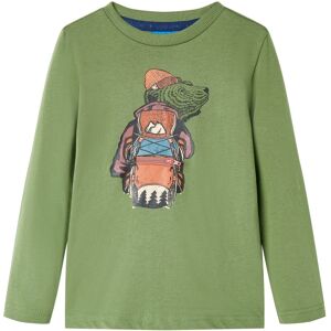 vidaXL Camiseta infantil de manga larga caqui claro 104