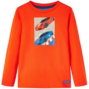 vidaXL Camiseta infantil de manga larga naranja brillo 128