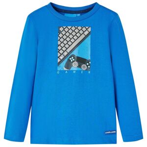 vidaXL Camiseta infantil de manga larga azul cobalto 92