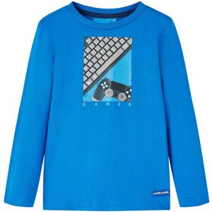 vidaXL Camiseta infantil de manga larga azul cobalto 116