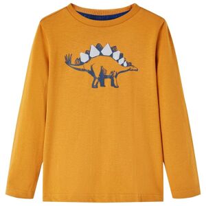 vidaXL Camiseta infantil de manga larga ocre oscuro 140