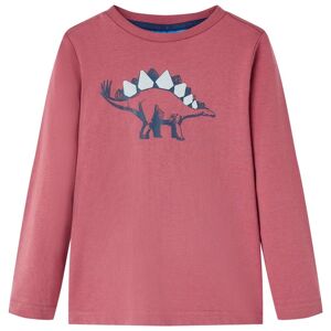 vidaXL Camiseta infantil de manga larga rojo oscuro 128