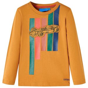 vidaXL Camiseta infantil de manga larga ocre oscuro 104