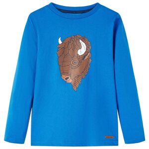 vidaXL Camiseta infantil de manga larga azul cobalto 140