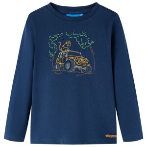 vidaXL Camiseta infantil de manga larga azul marino 140