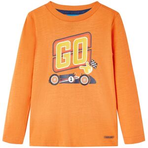 vidaXL Camiseta infantil de manga larga naranja oscuro 92