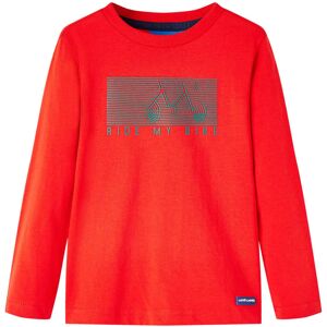 vidaXL Camiseta infantil de manga larga rojo 116