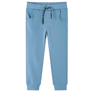 vidaXL Pantalones de chándal infantiles azul medio 104