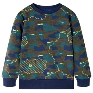 vidaXL Sudadera infantil caqui oscuro mélange 116