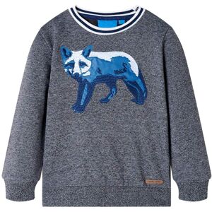 vidaXL Sudadera infantil azul marino mélange 116