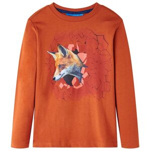 vidaXL Camiseta infantil de manga larga color teja claro 128