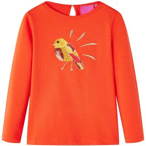 vidaXL Camiseta infantil de manga larga naranja oscuro 116