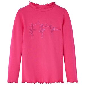 vidaXL Camiseta infantil de manga larga rosa brillante 92