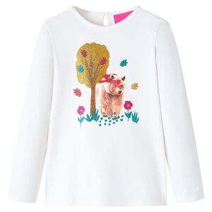 vidaXL Camiseta infantil de manga larga color crudo 92