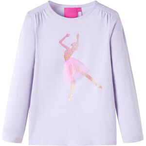 vidaXL Camiseta infantil de manga larga lila claro 140