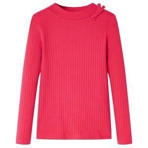 vidaXL Camiseta infantil de manga larga rosa brillante 128