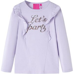 vidaXL Camiseta infantil de manga larga lila claro 128