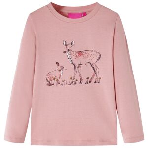 vidaXL Camiseta infantil de manga larga rosa 116