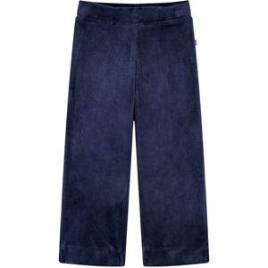 vidaXL Pantalón infantil terciopelo azul oscuro 92