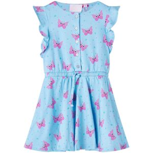 vidaXL Vestido infantil sin mangas con botones azul 128