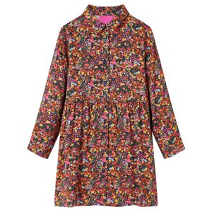 vidaXL Vestido infantil de manga larga multicolor 104