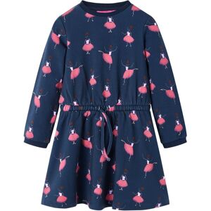 vidaXL Vestido infantil azul marino 92