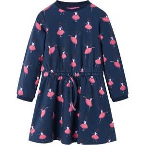 vidaXL Vestido infantil azul marino 104