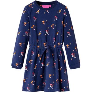 vidaXL Vestido infantil azul marino 104