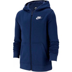 Nike - Chaqueta Sporstwear Hoodie Club Niño, Unisex, Midnight Navy-Midnight Navy-White, L