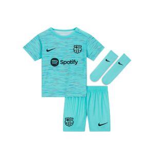 Nike - Conjunto FC Barcelona Tercera Equipación 2023-2024 Bebé, Unisex, Light Aqua-Royal Blue-University Red-Black, 12-18 meses