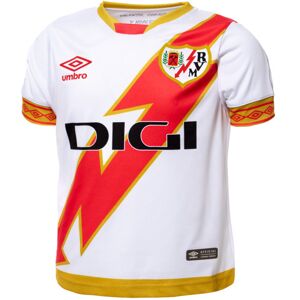 Umbro - Camiseta Rayo Vallecano Primera Equipación 2023-2024 Niño, Unisex, Blanco-Rojo, T 6