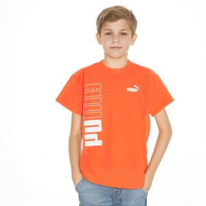 Puma - Camiseta Power Colorblock Niño, Unisex, Hot Heat, 176 cm