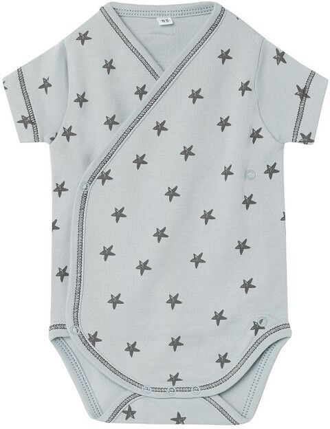 babyclic Body Cruzado manga corta Little Star Azul (ROPITA BEBE: Talla 3-6 meses)