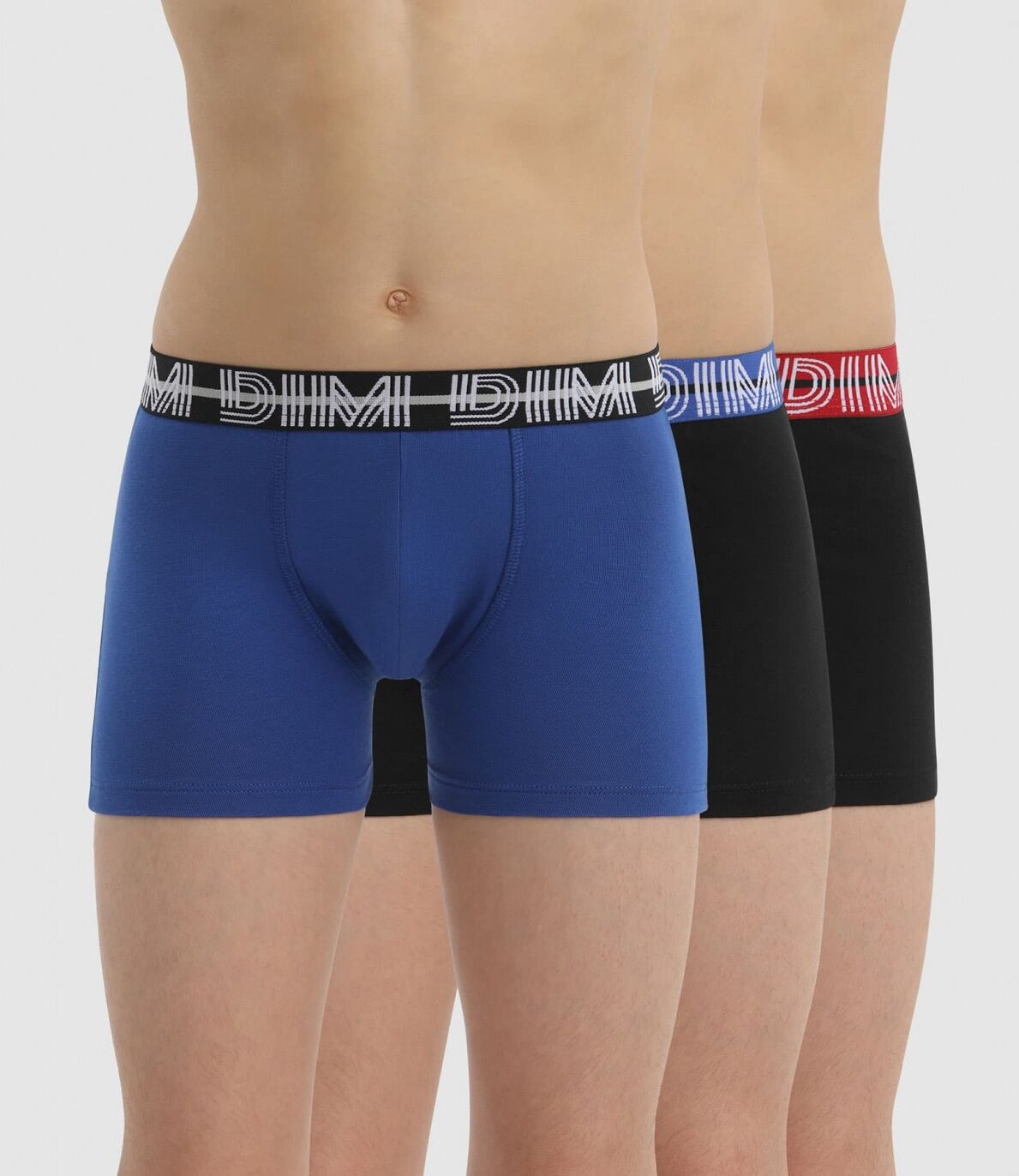 DIM. Pack 3 boxer Niño DIM 3096P/S AZUL/NEGRO 4-5 Surtido