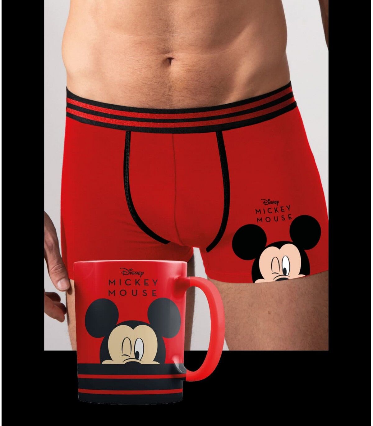 BOXER Y TAZA REGALO NIÑO DISNEY 48362 8-10 Rojo