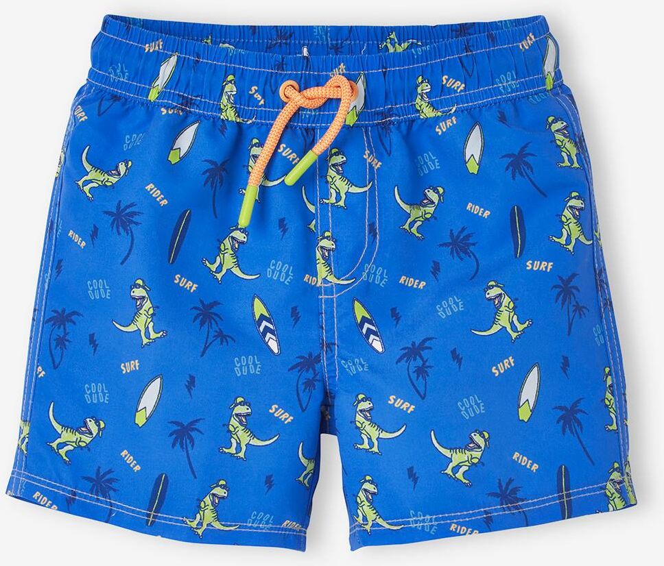 VERTBAUDET Bañador short estampado Dinosaurios, para niño azul oscuro estampado