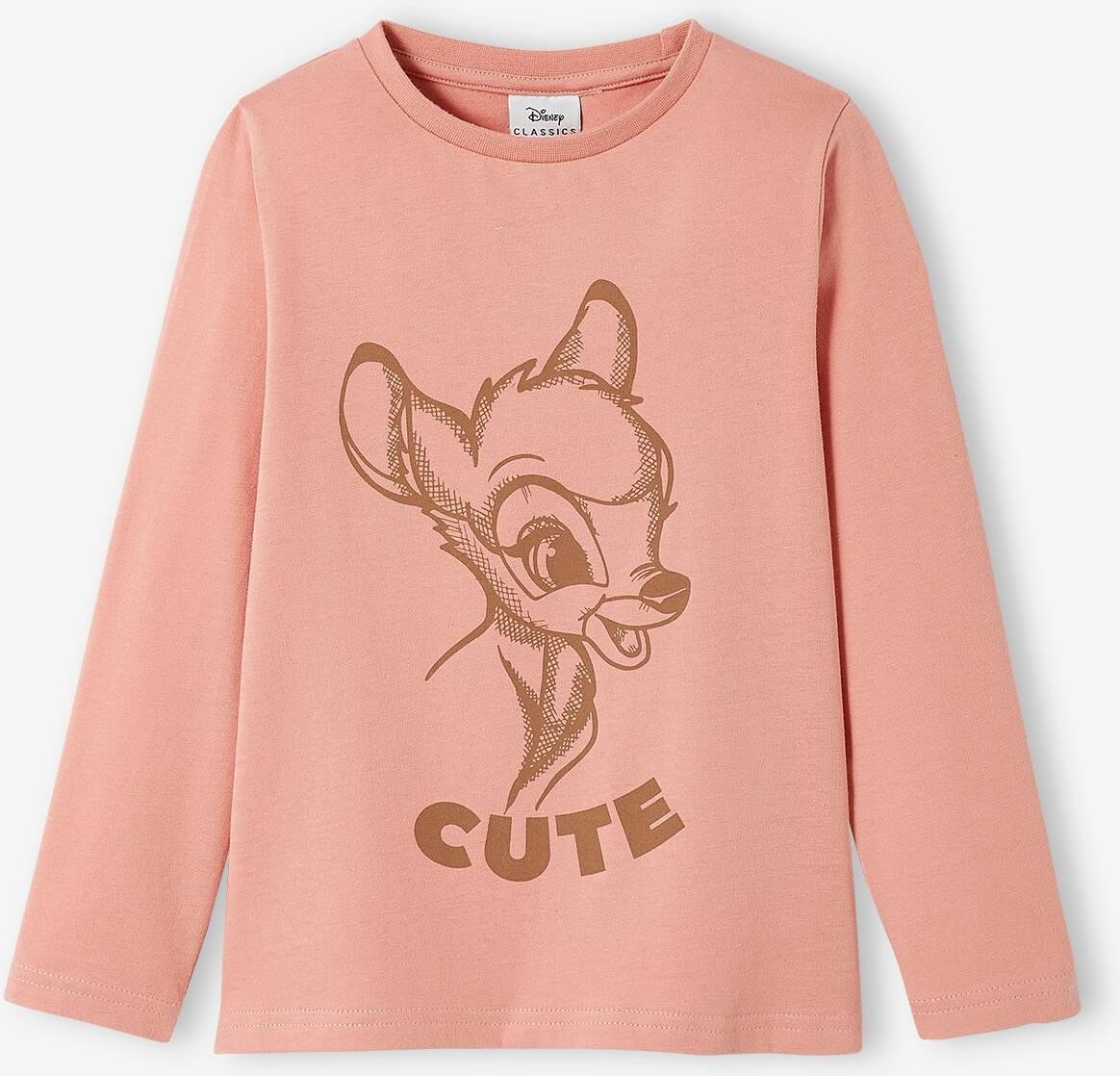 ANIMALES DE DISNEY Camiseta de manga larga Disney® Bambi rosa oscuro liso con motivos