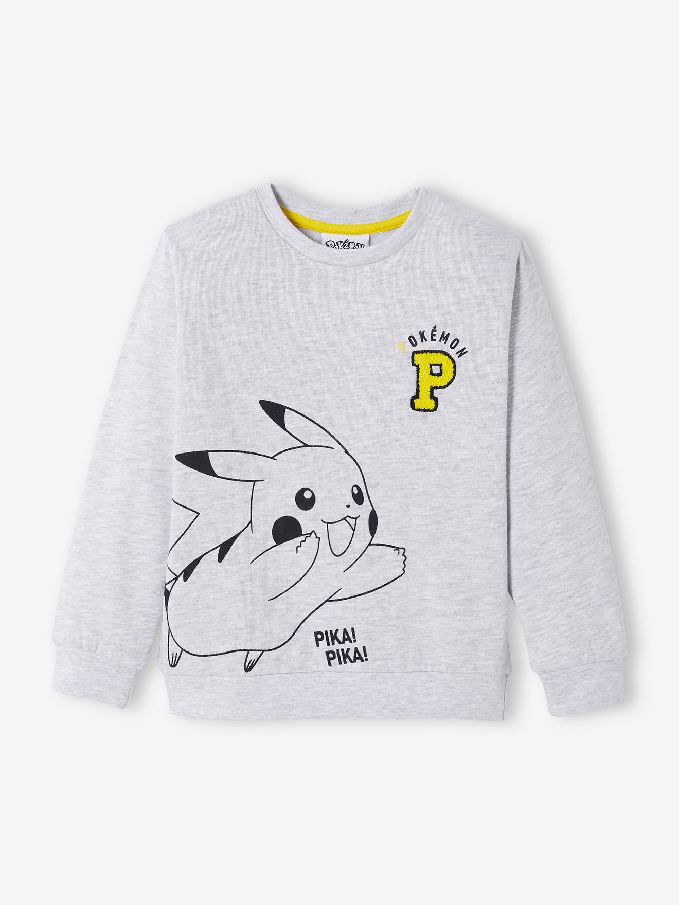 Sudadera Pokémon® gris claro liso con motivos