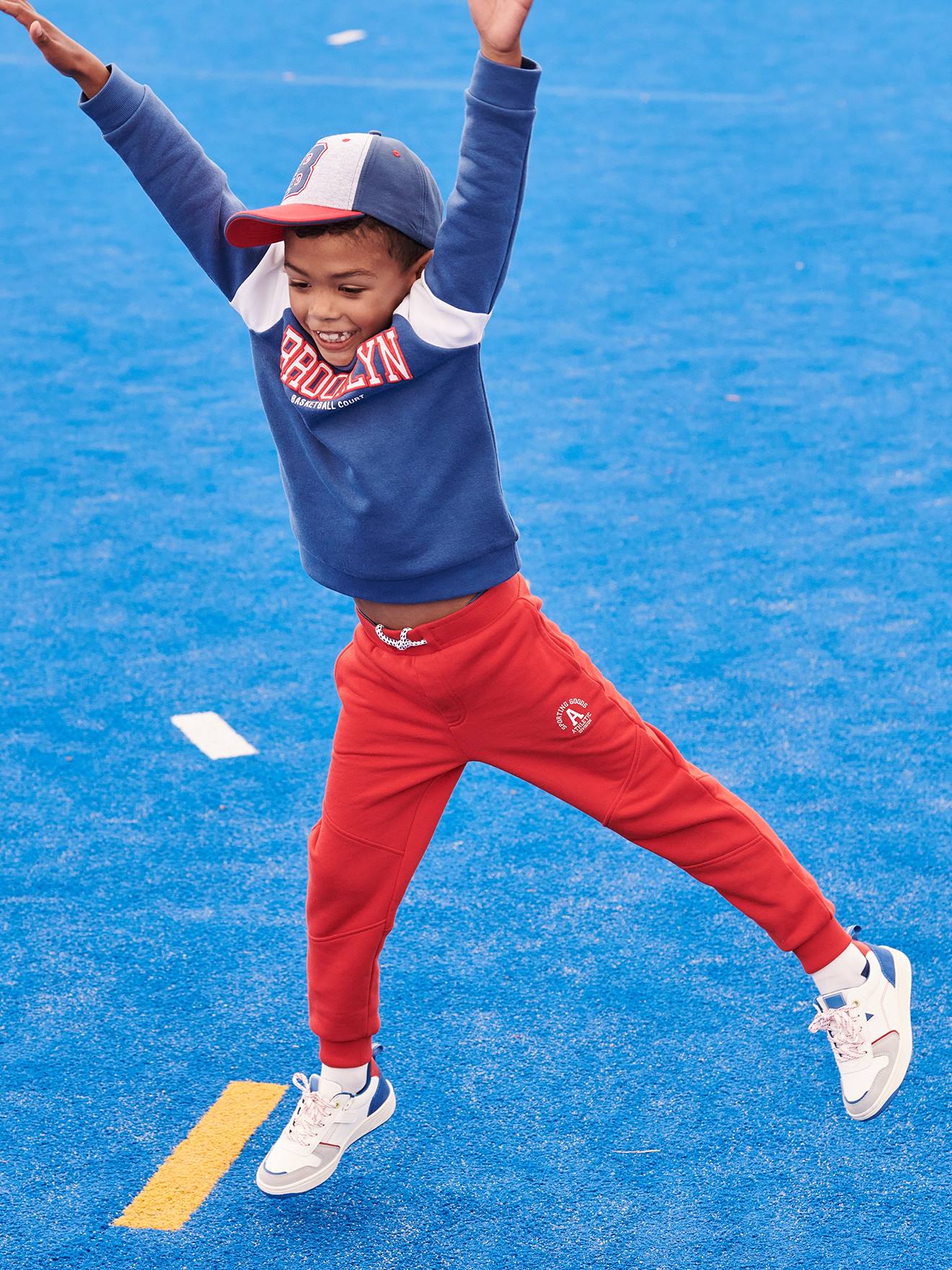 VERTBAUDET Pantalón jogging Athletic, para niño rojo