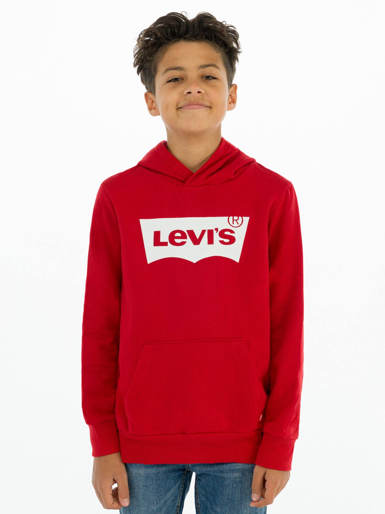 LEVIS KID'S Sudadera con capucha Levi's® Batwing Screenprint rojo