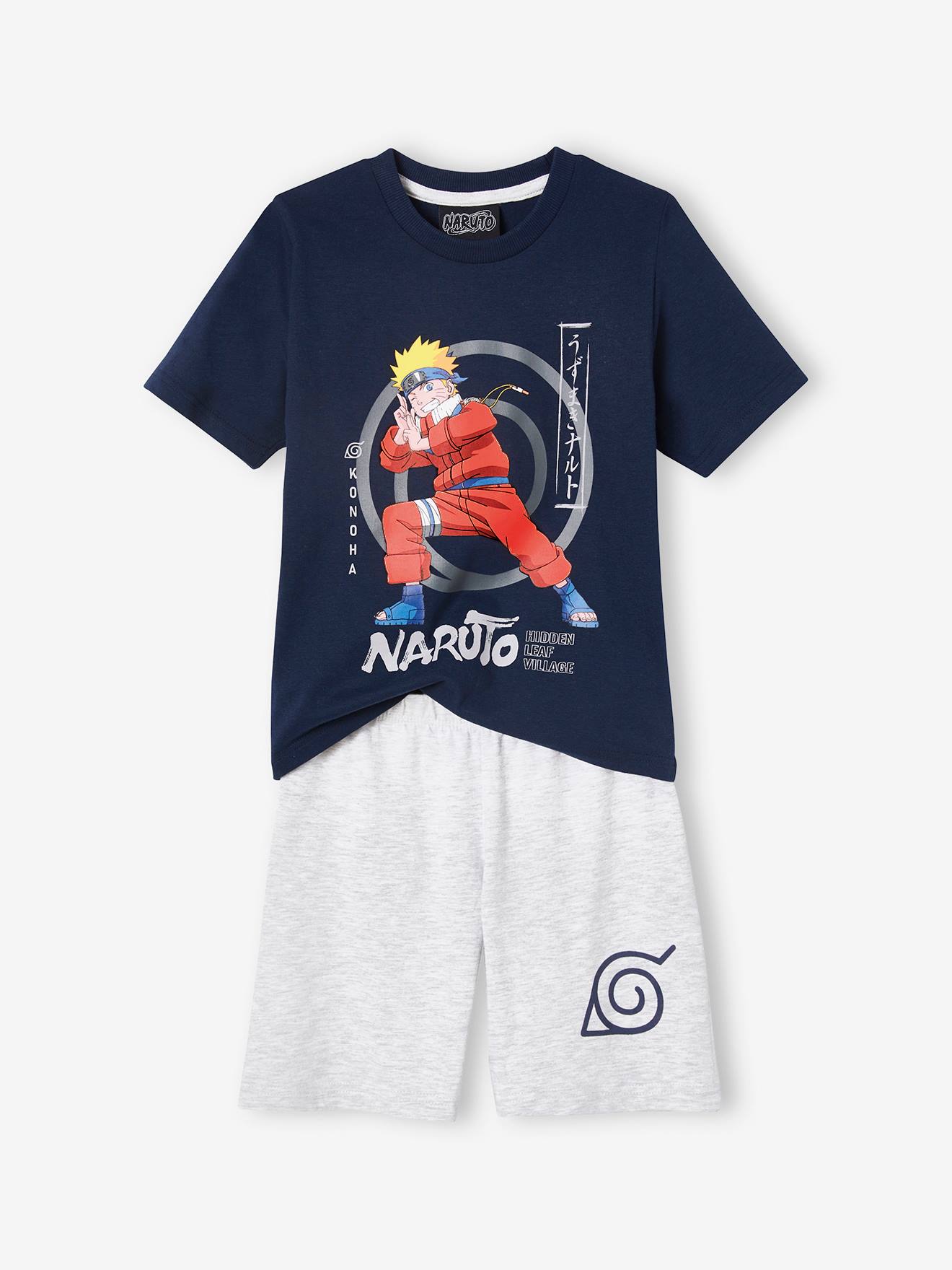 Pijama con short Naruto® para niño negro