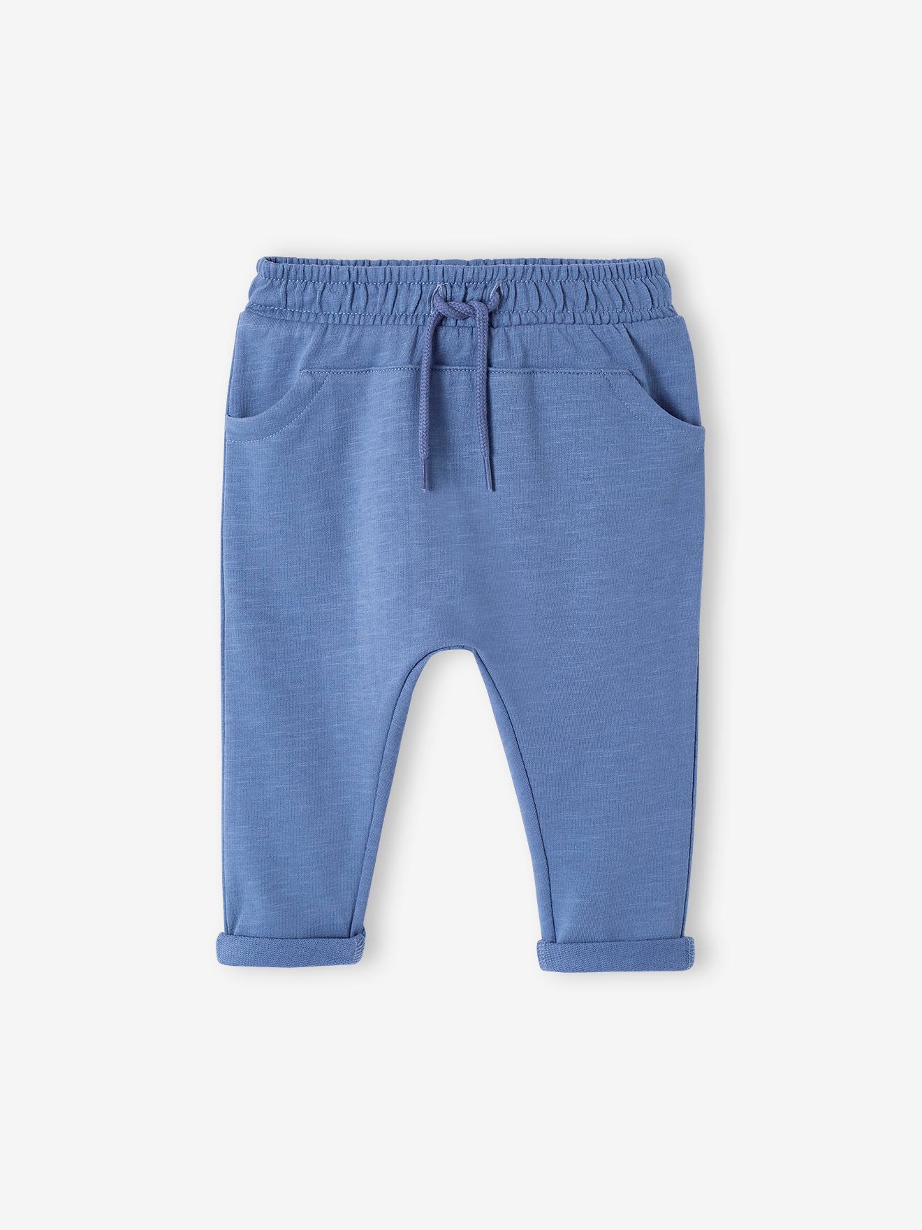 VERTBAUDET Pantalón de felpa para bebé niño azul pizarra