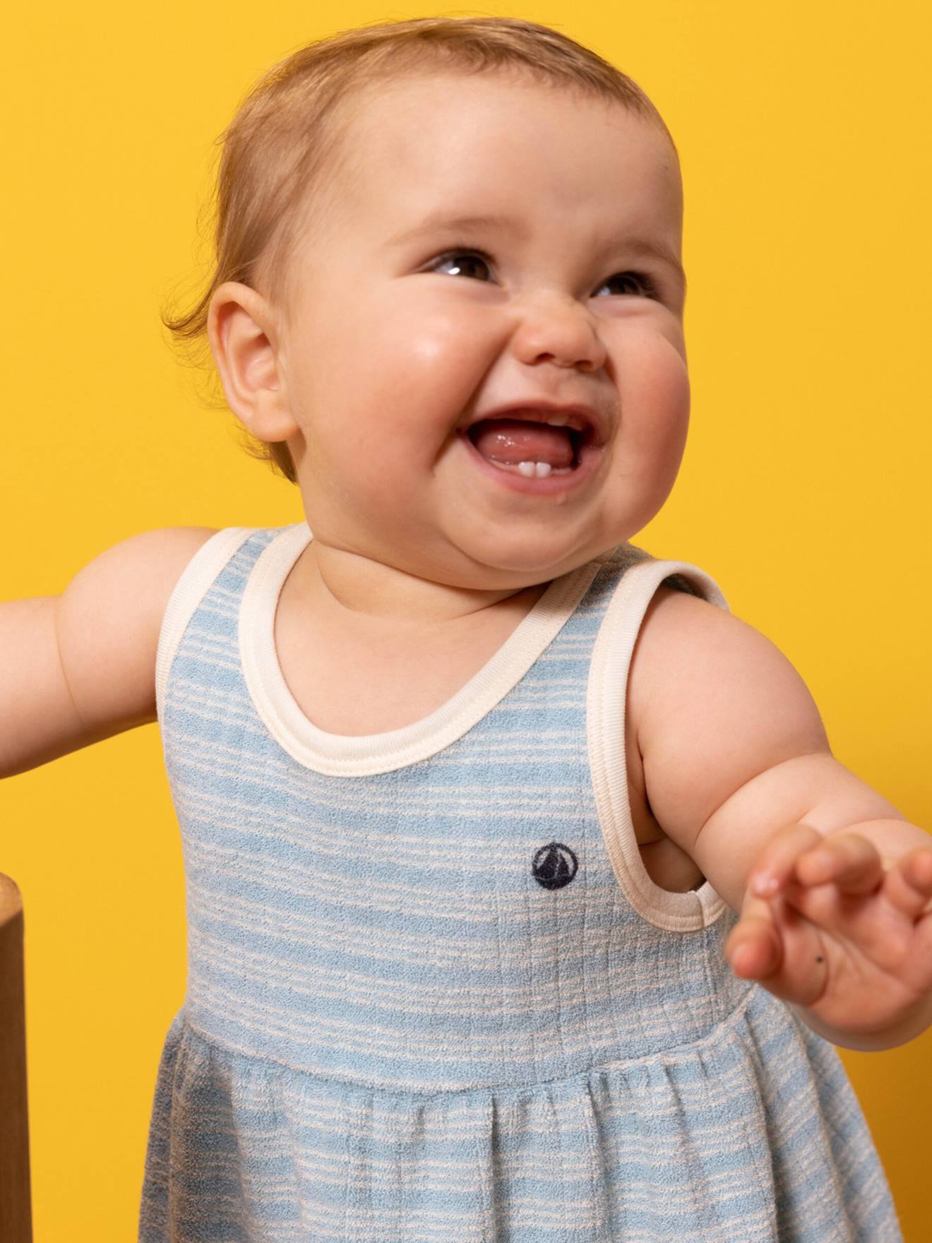 Vestido sin mangas PETIT BATEAU verde