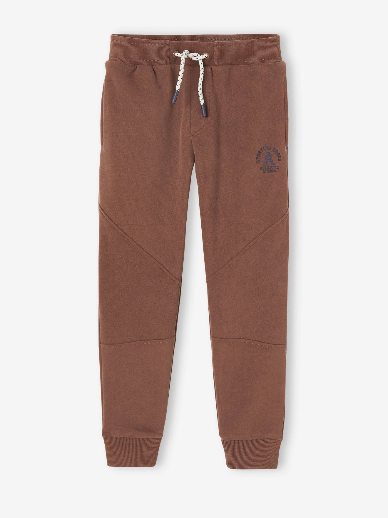 VERTBAUDET Pantalón jogging Athletic, para niño chocolate